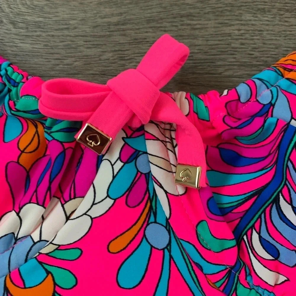 Kate Spade Sea Garden One Piece Underwire Swimsuit - Size S - Radiant Pink - NWT - Picture 5 of 9